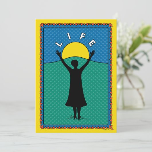 Celebrate Life_B_Flat Card 5"x7" Aankondiging (Staand voorkant)