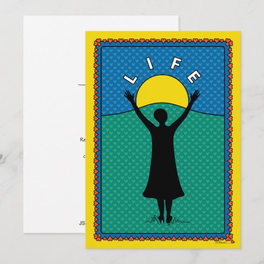 Celebrate Life_B_Flat Card 5"x7" Aankondiging (Voorkant / Achterkant)