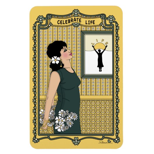 Celebrate Life_C_4x6 koelkast Magnet Magneet (Verticaal)