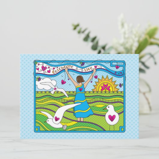Celebrate Life_Flat Card 7"x5" (Staand voorkant)