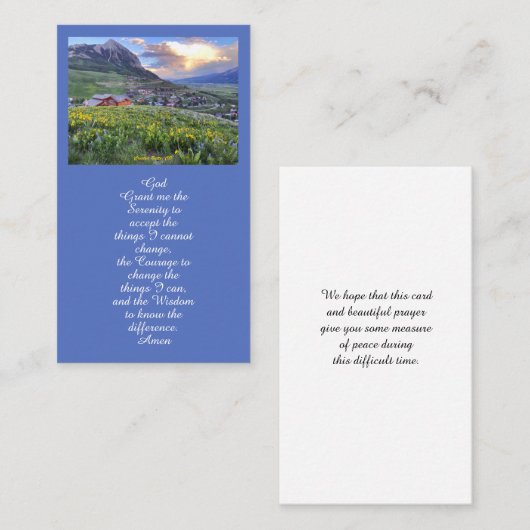 Celebrate Life Floral Funeral Kaart Visitekaartje (Voorkant / Achterkant)