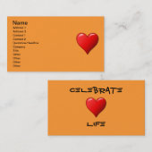 Celebrate Life Visitekaartje (Voorkant / Achterkant)
