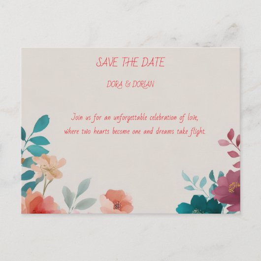 Celebrate Love and Joy with a wedding invitation Uitnodiging Briefkaart (Voorkant)