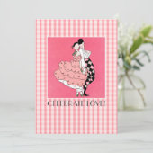 Celebrate Love. Art Deco-Valentijnsdag Kaart (Staand voorkant)