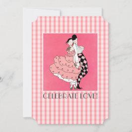 Celebrate Love. Art Deco-Valentijnsdag Kaart