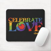 Celebrate Love custom monogram mousepad Muismat (Met muis)