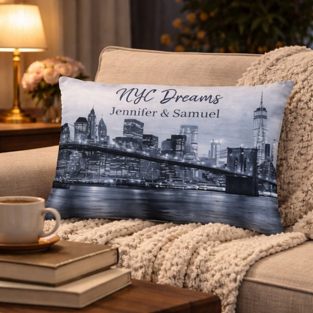 Celebrate Love NYC Skyline  Accent Kussen (Creator heeft geüpload)