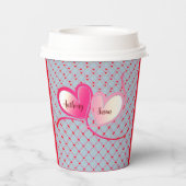 Celebrate Love Valentijn Party Papieren Bekers (Achterkant)