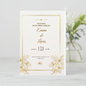 Celebrate love with this elegant wedding  kaart (Staand voorkant)
