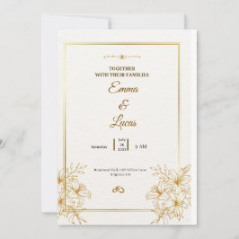 Celebrate love with this elegant wedding kaart