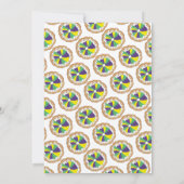 Celebrate Mardi Gras Carnival Party King Cake Kaart (Achterkant)