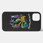 Celebrate Mardi Gras met Dansende T Rex Dinosaur Case-Mate iPhone Case (Achterkant (horizontaal))