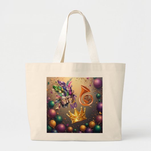 Celebrate Mardie Gras by Sommer Hamilton Grote Tote Bag (Voorkant)
