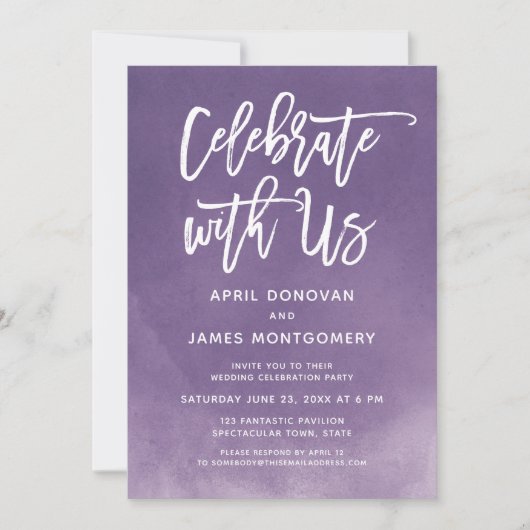 Celebrate met Us Brush Typography Ombre Kaart (Voorkant)