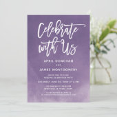Celebrate met Us Brush Typography Ombre Kaart (Staand voorkant)