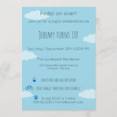 Celebrate Milestone 10th Birthday | Pedal On Over! Kaart (Achterkant)