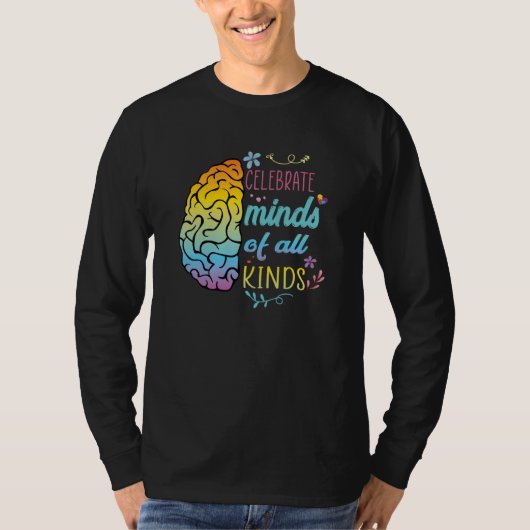 Celebrate Minds of All Kinds Autism Awareness Wome T-shirt (Voorkant)
