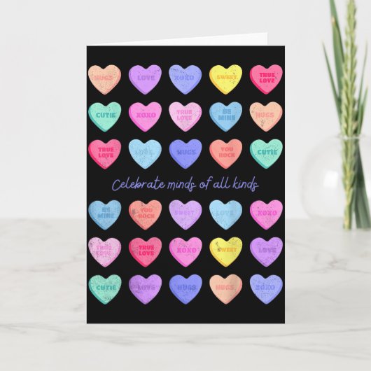 Celebrate Minds Of All Kinds Valentines Neurodiver Kaart (Voorkant)