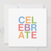 CELEBRATE Moderne Uitnodiging (Voorkant)