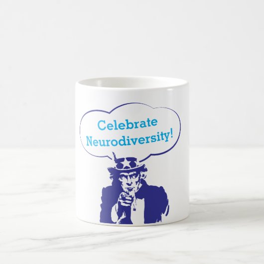 CELEBRATE NEURODIVERSITEIT UNCLE SAM COFFEE MOK (Center)
