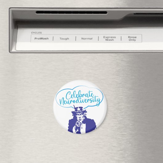 CELEBRATE NEURODIVERSITY UNCLE SAM MAGNEET (Insitu (Vaatwasser))