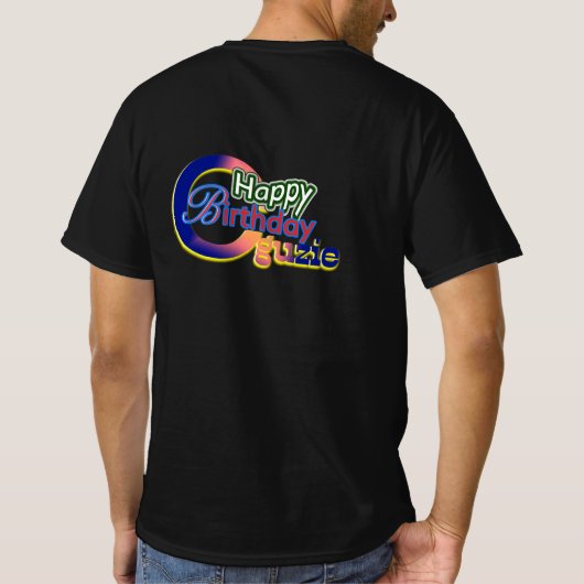 Celebrate Oguzie: gepersonaliseerd verjaardagsshir T-shirt (Achterkant)