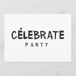 CÉLEBRATE PARTY Birthday Invitation Mode Modern Kaart