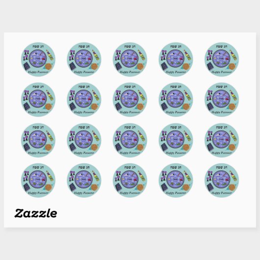Celebrate Passover Ronde Sticker (Vel)