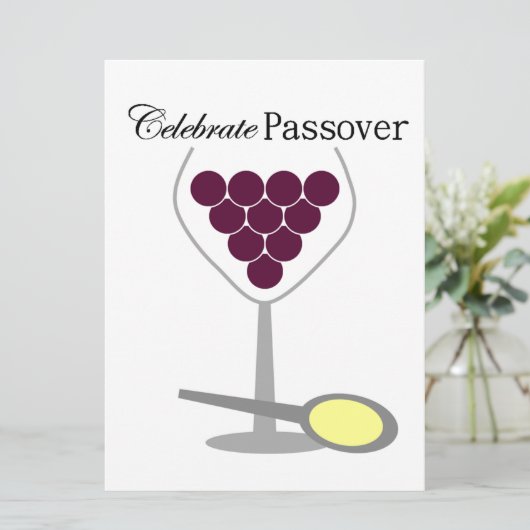 Celebrate Passover Seder Kaart (Staand voorkant)