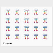 Celebrate Pi Rainbow.png Ronde Sticker (Vel)