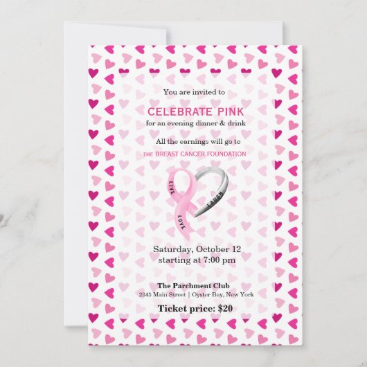 Celebrate Pink event Kaart (Voorkant)