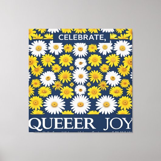 "Celebrate Queer Joy Stretched Canvas Print - LGBT (Voorkant)