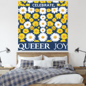 "Celebrate Queer Joy Stretched Canvas Print - LGBT (Insitu (Slaapkamer))