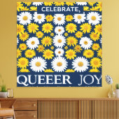 "Celebrate Queer Joy Stretched Canvas Print - LGBT (Insitu (Woonkamer))