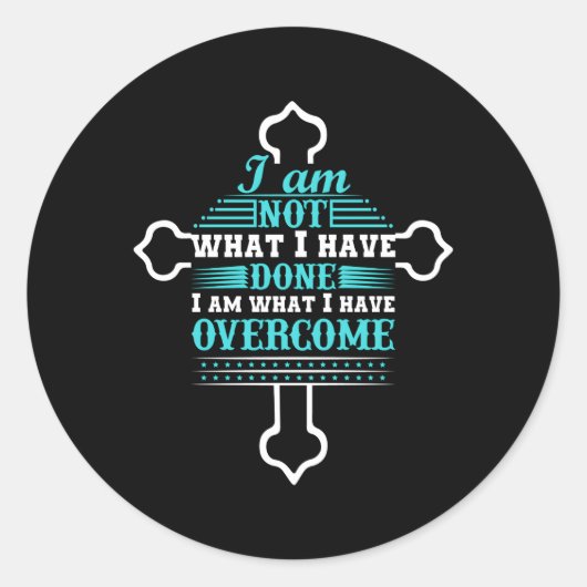 Celebrate Recovery Christelijke Cross Club Church  Ronde Sticker (Voorkant)