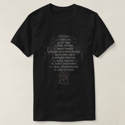 Celebrate Recovery Group Gift Christelijk Cross 12 T-shirt (Design voorkant)