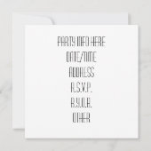 Celebrate - Retro Martinis - Zwart-wit Kaart (Achterkant)