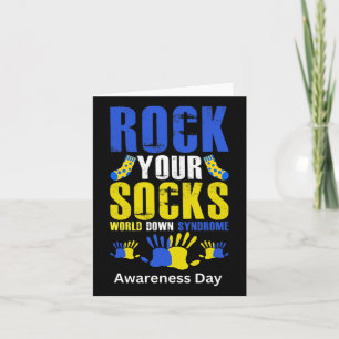 Celebrate Rock Your Sokken World Down Syndrome Awa Kaart