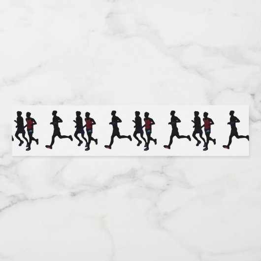 Celebrate Runners Aangepaste labels voor waterfles Etiket (Enkel label)