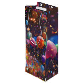 Celebrate & Sip – Verjaardag Ballon Wine Gift Bag Wijn Cadeautas (Achterkant Gekanteld)
