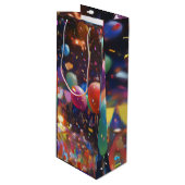 Celebrate & Sip – Verjaardag Ballon Wine Gift Bag Wijn Cadeautas (Voorkant Gekanteld)