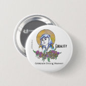 Celebrate Strong Women pin Ronde Button 5,7 Cm (Voorkant /achterkant)
