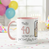 Celebrate the 40th Birthday in Style, Personalized Mok