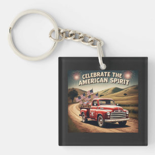 Celebrate the American Spirit Classic Truck beroem Sleutelhanger