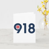 Celebrate The Nine One Eight Tulsa Oklahoma 918 Ar Kaart (Gele Bloem)