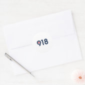 Celebrate The Nine One Eight Tulsa Oklahoma 918 Ar Ronde Sticker (Envelop)