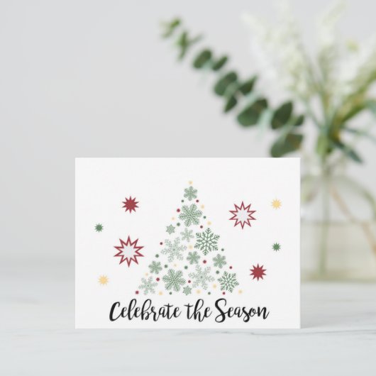Celebrate the Season Holiday Greeting Card Feestdagenkaart (Staand voorkant)