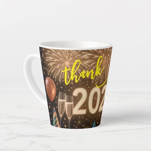 Celebrate the start of 2026 with gratitude latte mok (Linkerhoek)