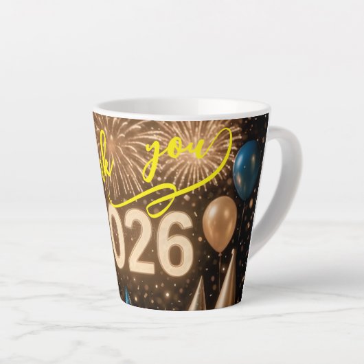 Celebrate the start of 2026 with gratitude  latte mok (Rechterhoek)