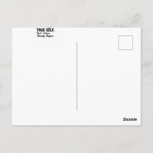 Celebrate True Self Sticker Briefkaart (Achterkant)